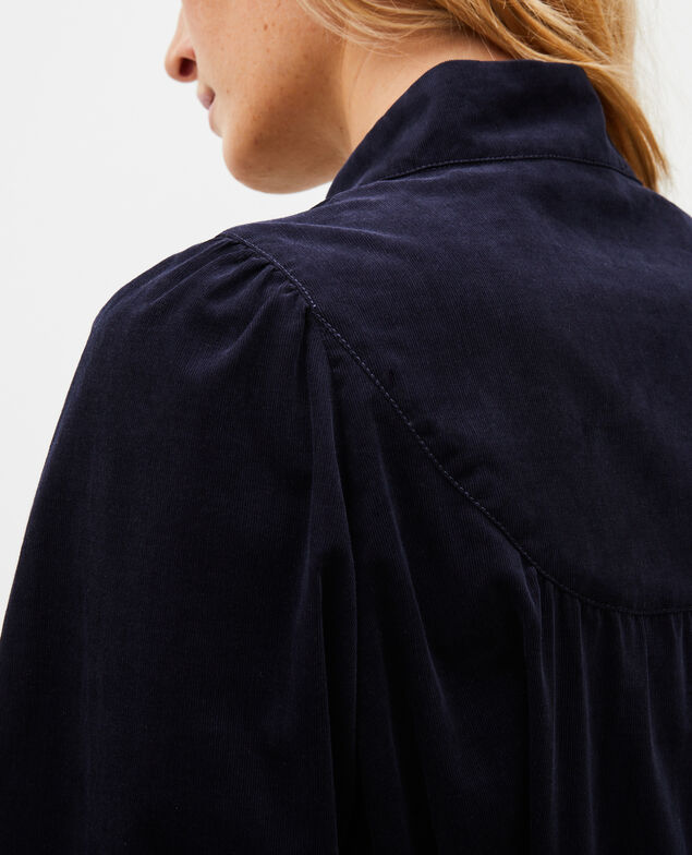 Corduroy yoke shirt Night sky