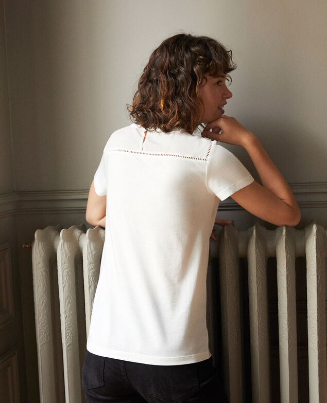 Bimaterial T-shirt White