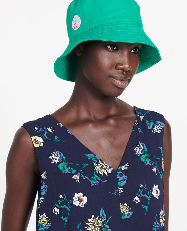 Viscose jumpsuit Herbier maritime maize