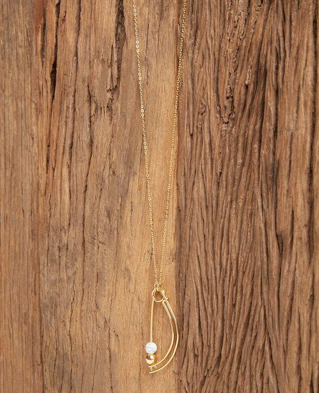 Fancy necklace, long model Gold
