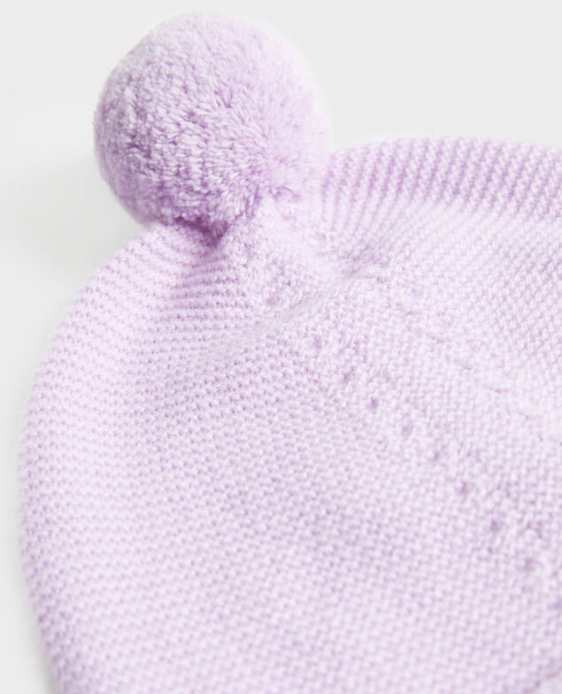 Cashmere bobble hat Pastel lilac