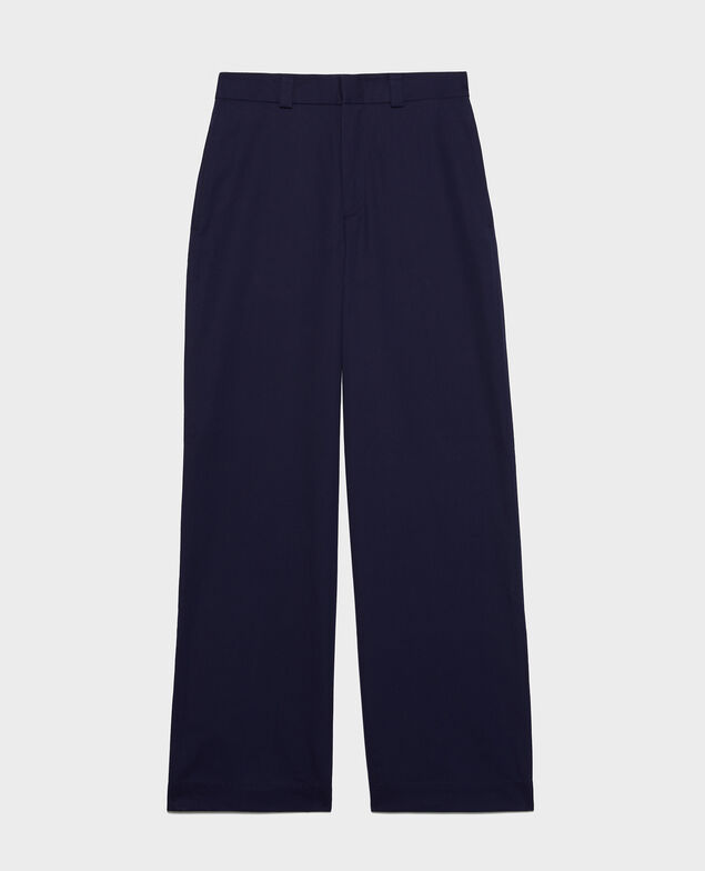 Cotton boyfriend trousers Maritime blue