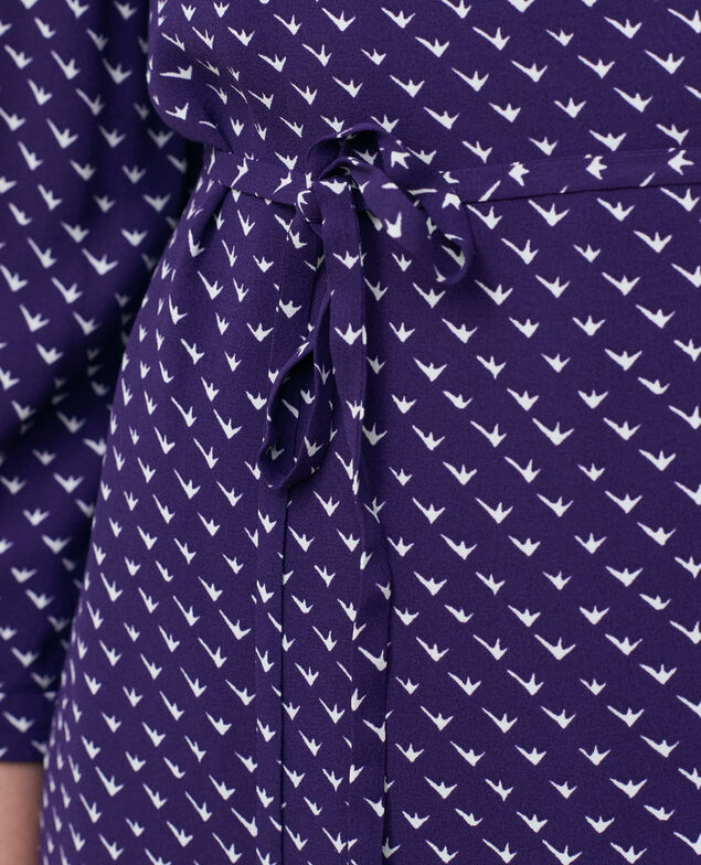Printed wrap dress Birdy acai