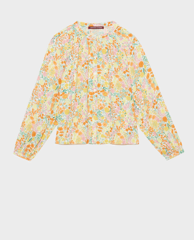 Loose printed blouse 103 print orange