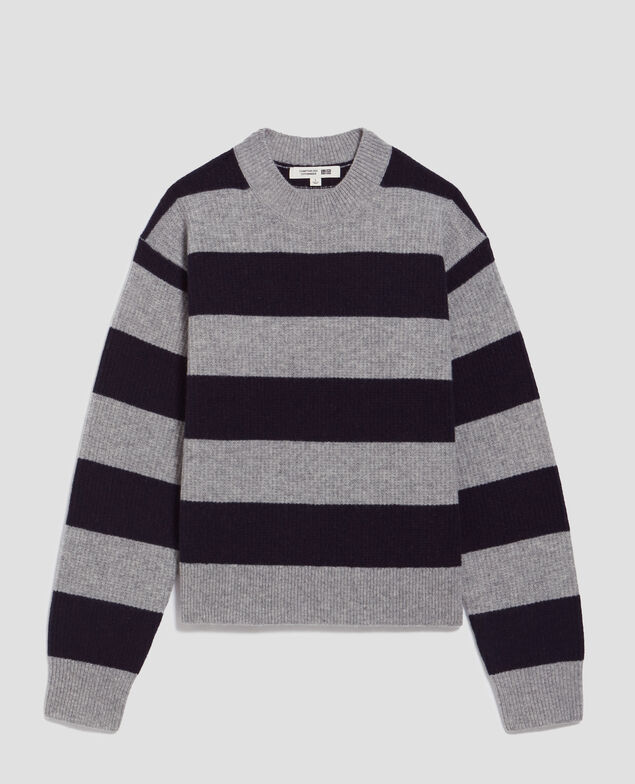 Wool jumper I023 st navy/grey