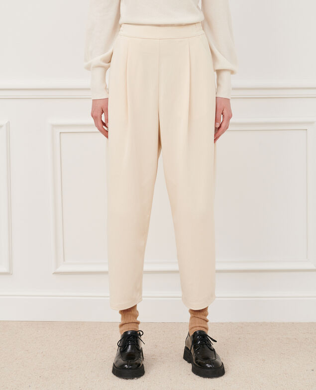 Cotton blend trousers 30 natural