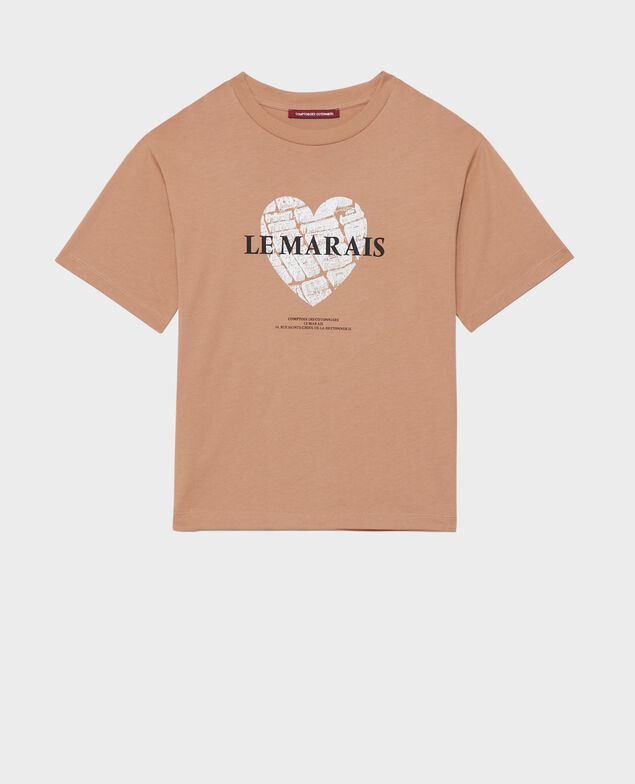 Short-sleeve cotton t-shirt Latte