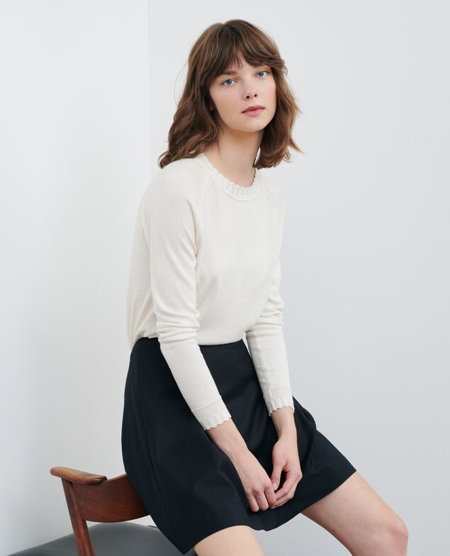 Cotton and silk jumper Gardenia