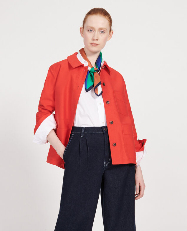 Cotton jacket Fiery red