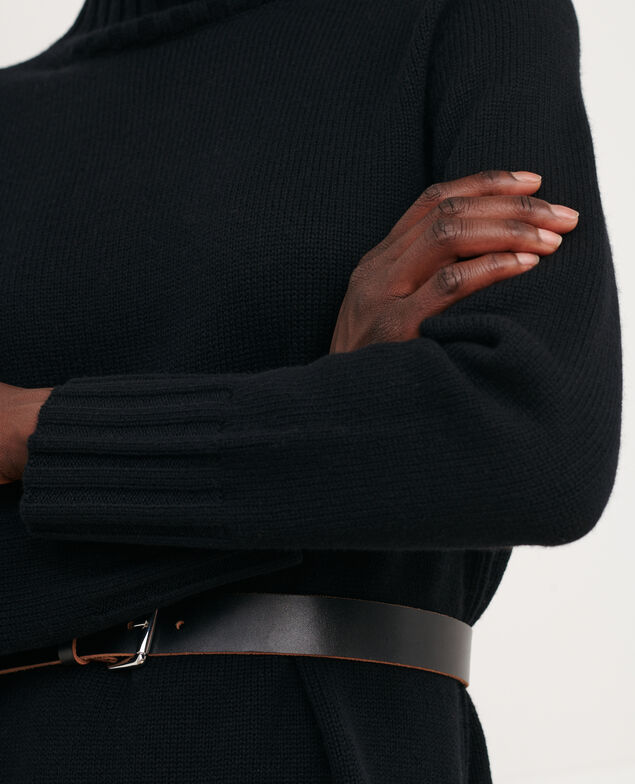 Virgin wool polo neck jumper 4216 black_beauty