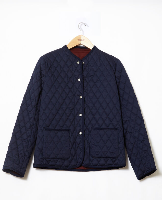Reversible short jacket Blue