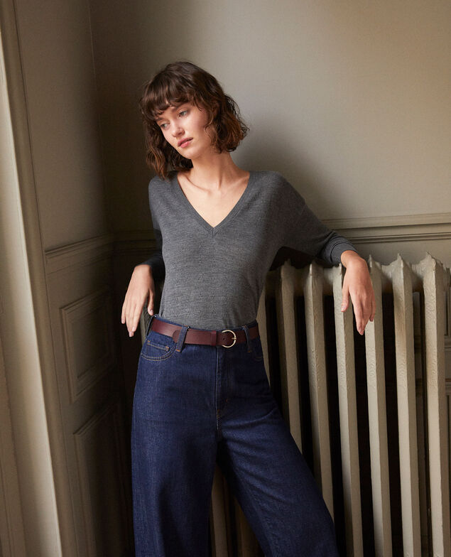 Merino wool jumper Grey