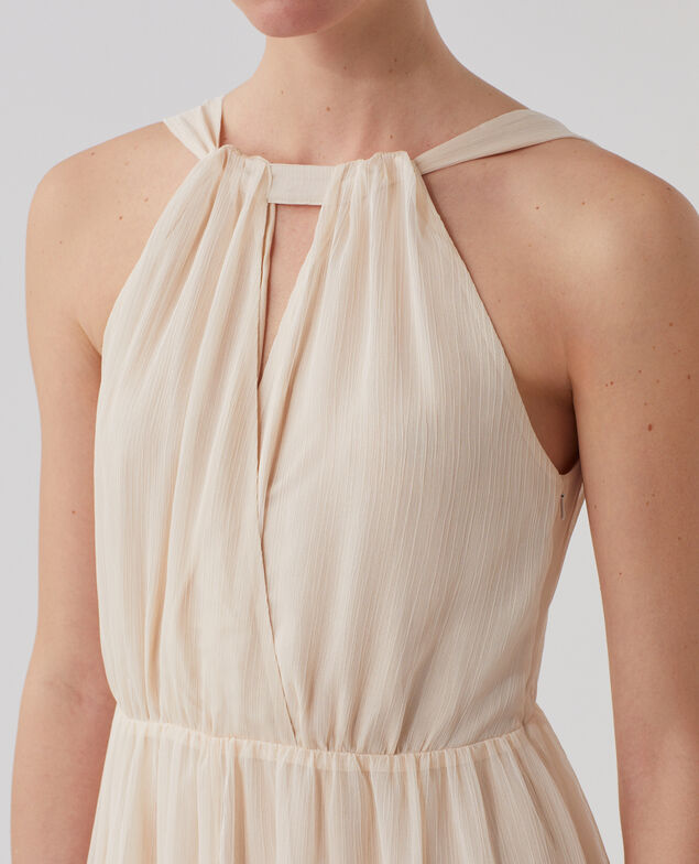 Fluid maxi dress H303 white swan