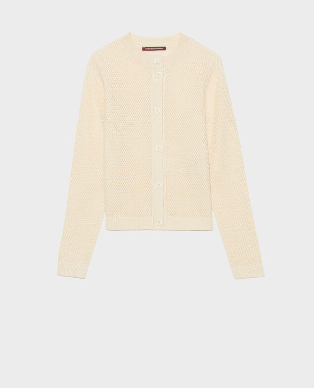 Linen cardigan 01 white