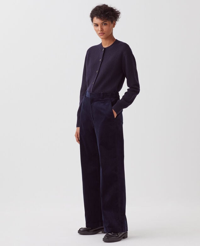Corduroy trousers U690 navy