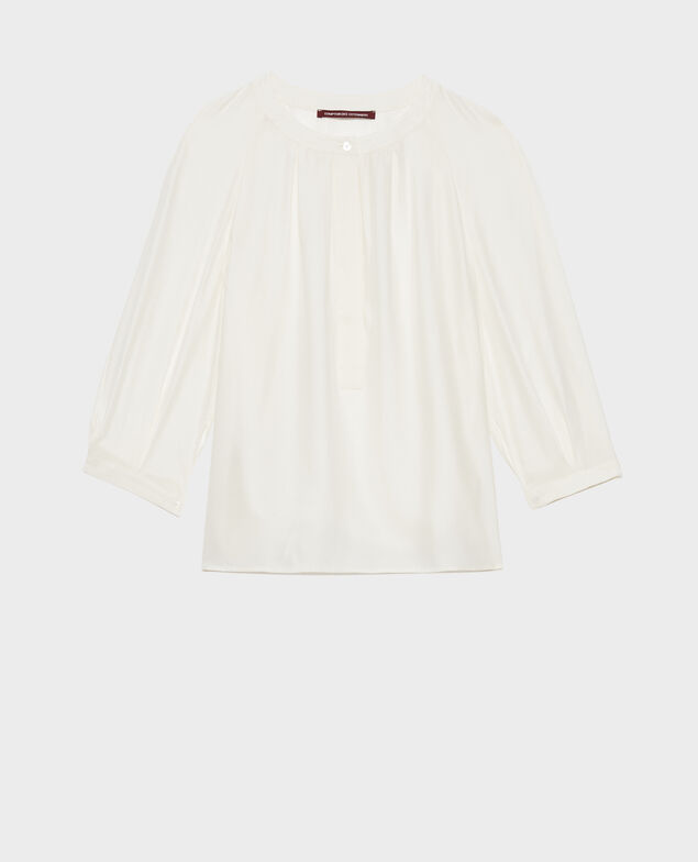 Loose silk blouse Gardenia