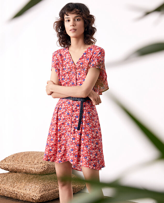 Printed dress Honolulu ultra pink