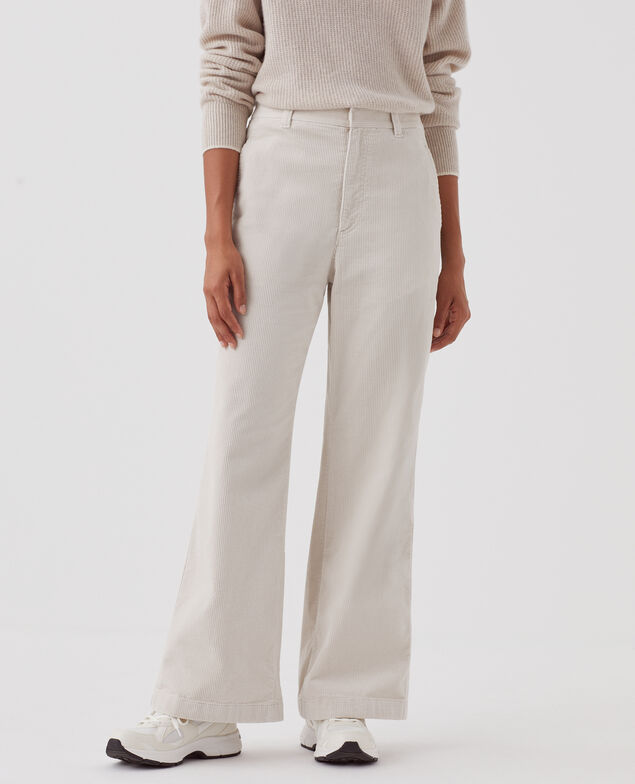 Corduroy trousers U010 white