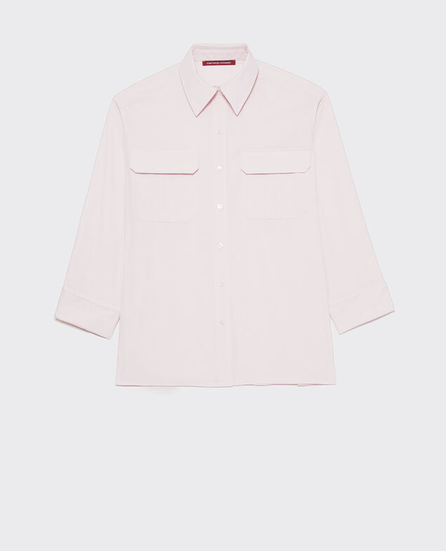 Oversize cotton men's shirt  Primrose pink