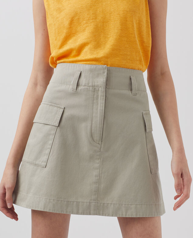 Cargo mini skirt H030 abbey stone