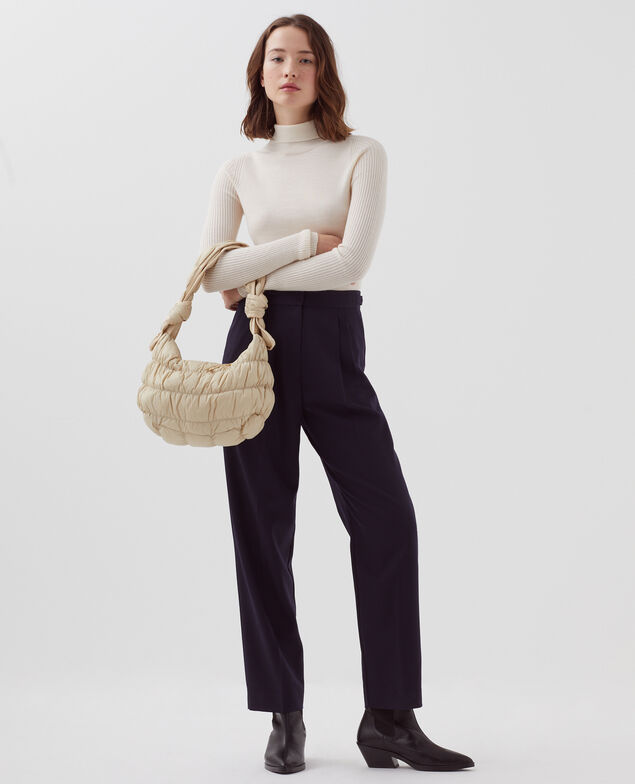 Slim fit merino wool jumper I307 ecru