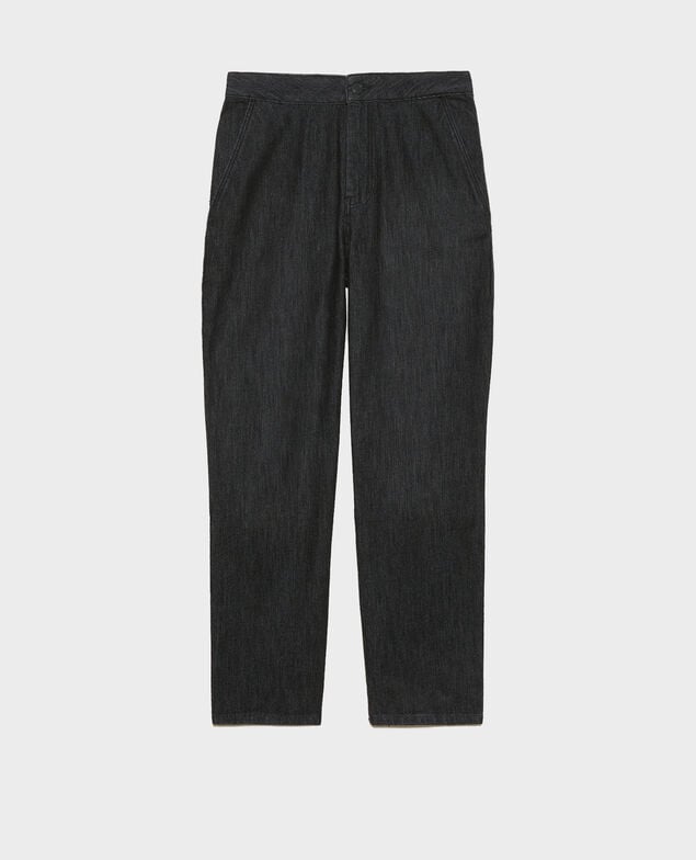 CHINO - High-waisted denim carrot pants Noir denim