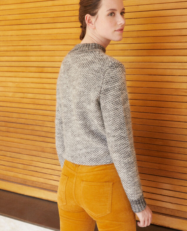 Turtleneck jumper Silver gray/trush