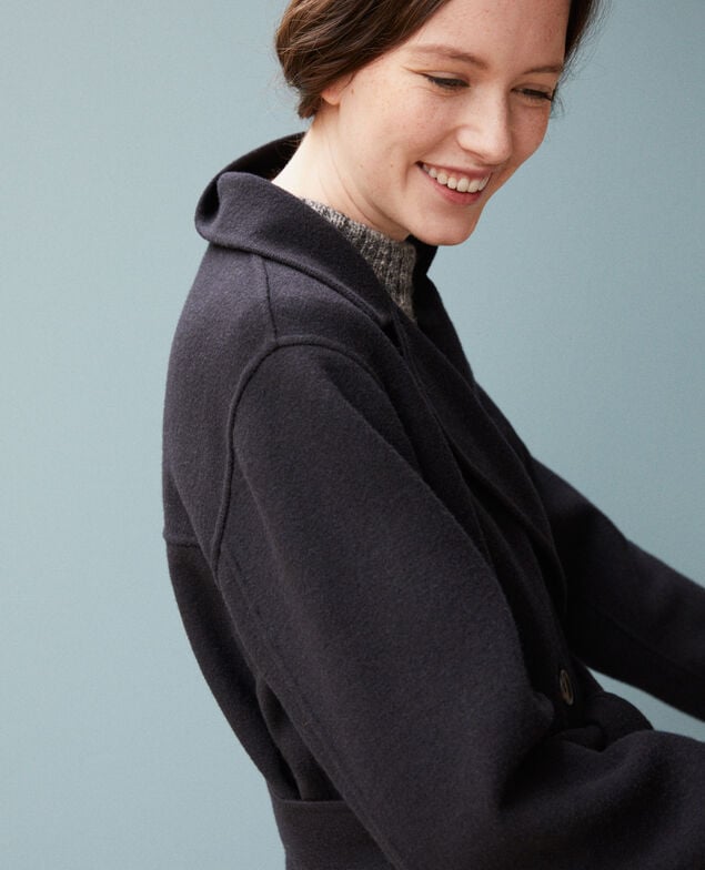 Double-sided coat Dark navy