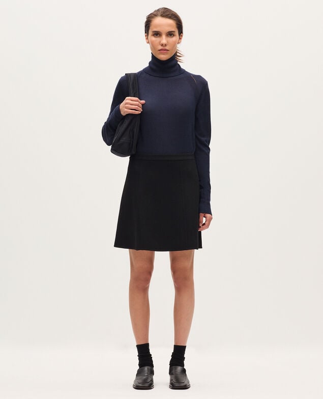 Double-faced mini skirt H091 black beauty