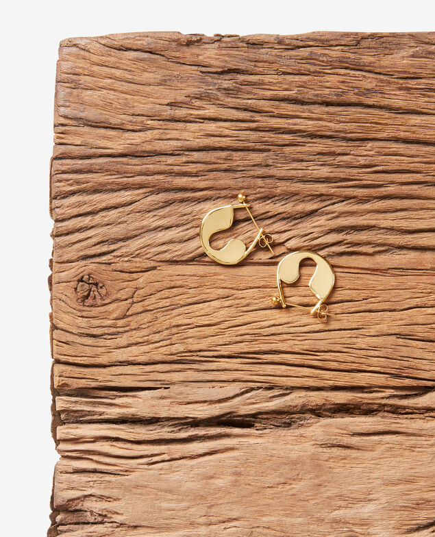 Safety pin earrings Gold