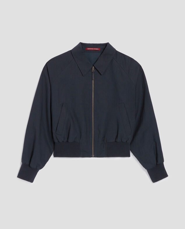 Zip-up jacket J690 blueberry