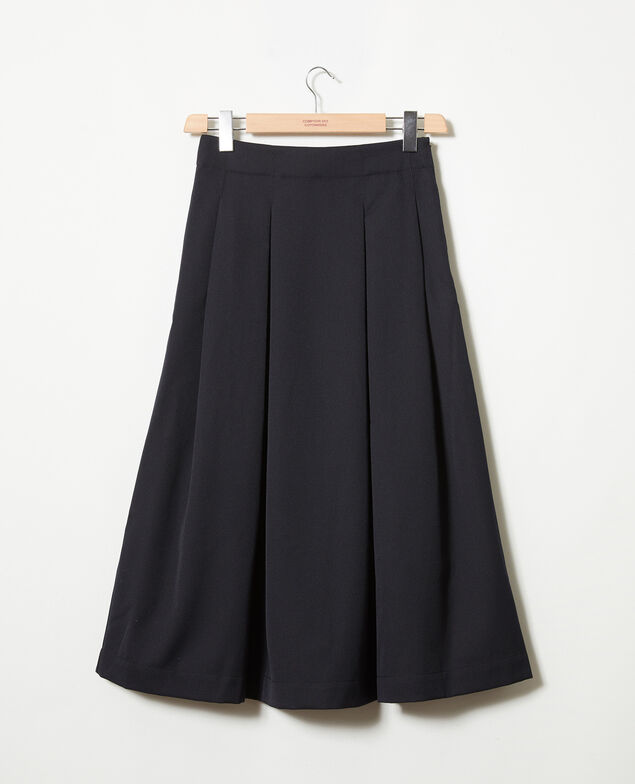 Mid-length skirt Dark navy