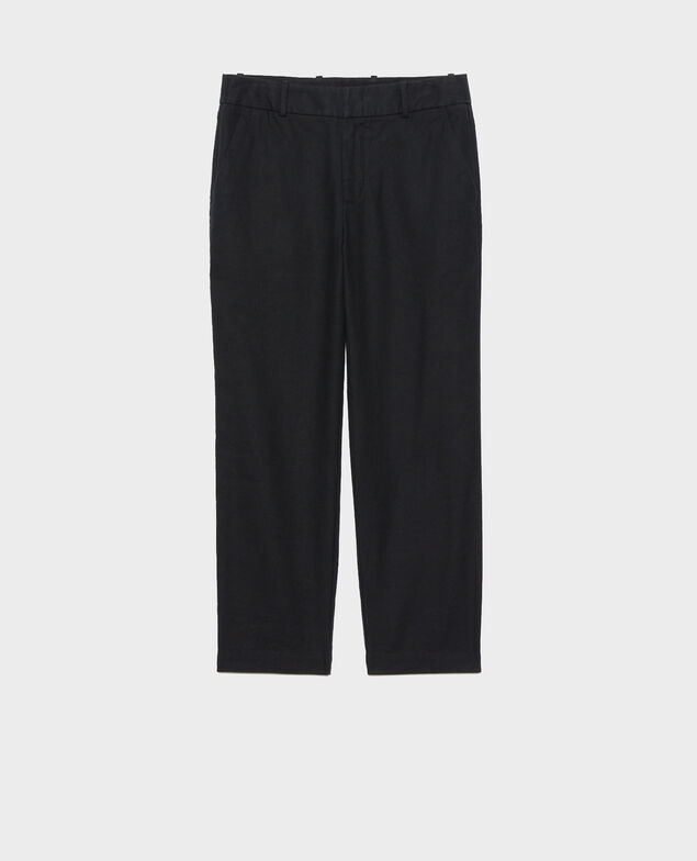 MARGUERITE - Cigarette trousers Black beauty