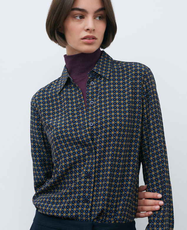 Printed shirt Cravate green