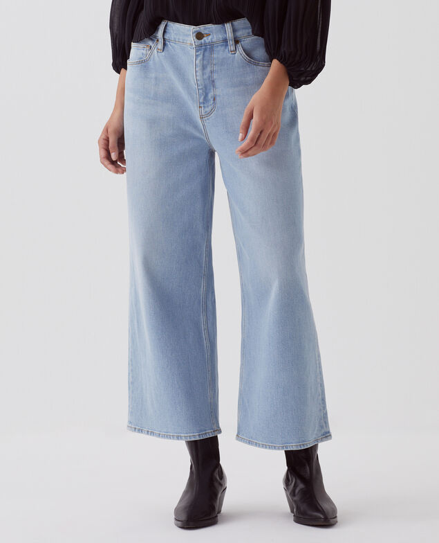 EMY - Wide cropped jeans H621 light wash