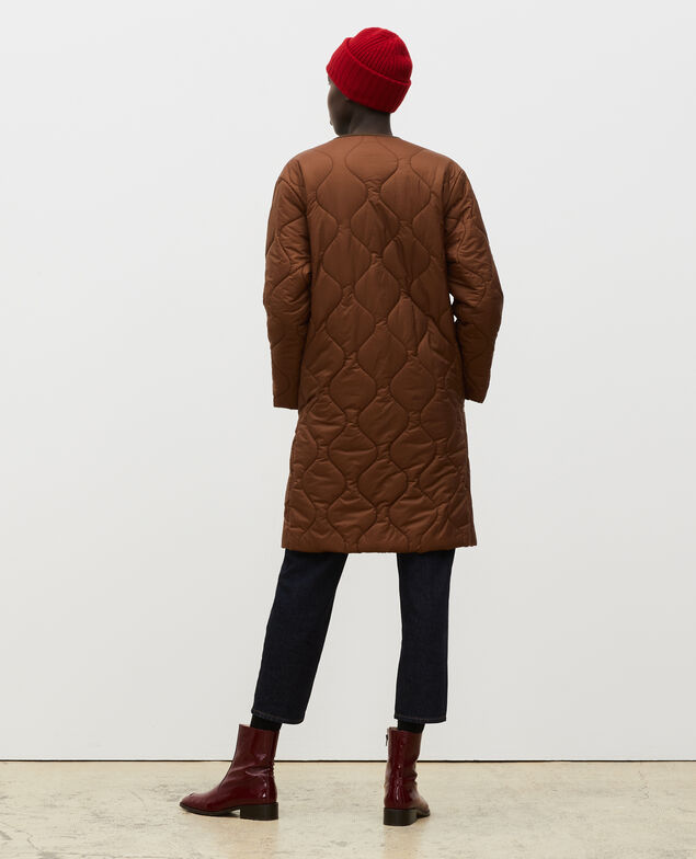 V-neck down coat  Military green