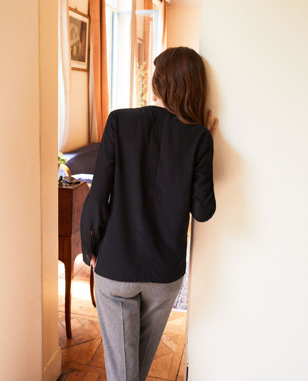 Silk blouse Noir
