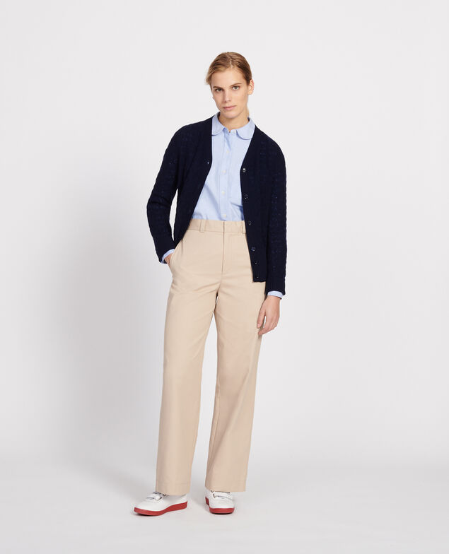 V-neck cardigan, 100% cashmere  Maritime blue
