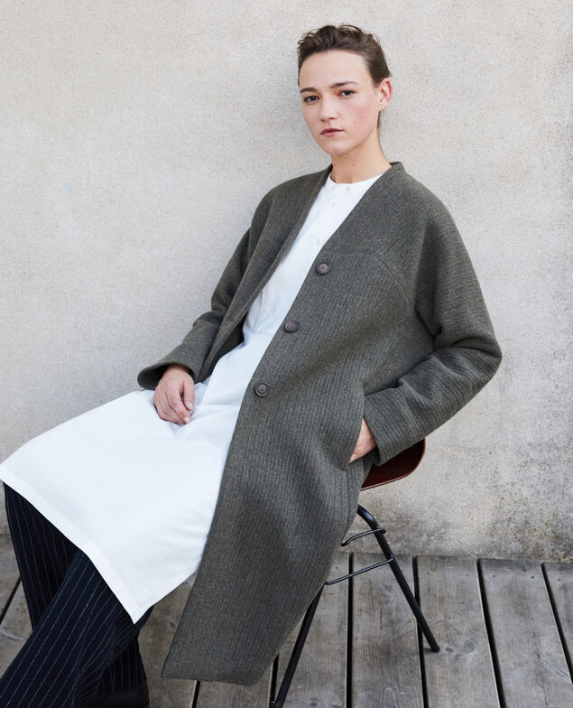Loose coat Olive night