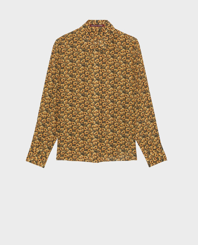 SIBYLLE - Long-sleeve silk shirt Print artdeco lemoncurry