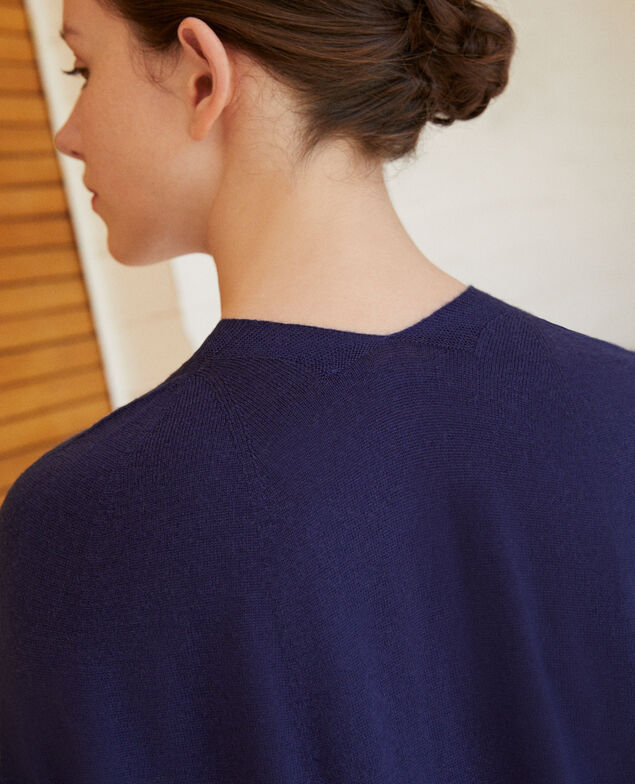 Zero-stitching knitted dress Medieval blue