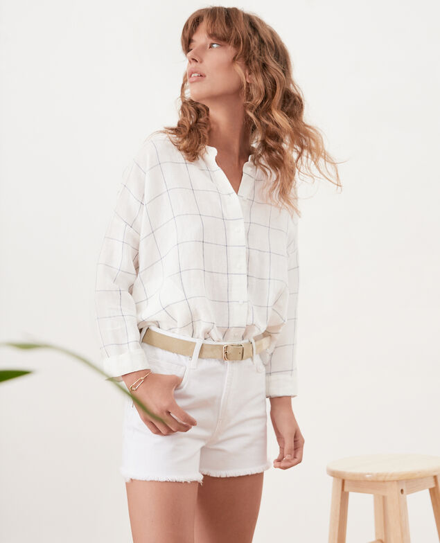 Fringed shorts Blanc
