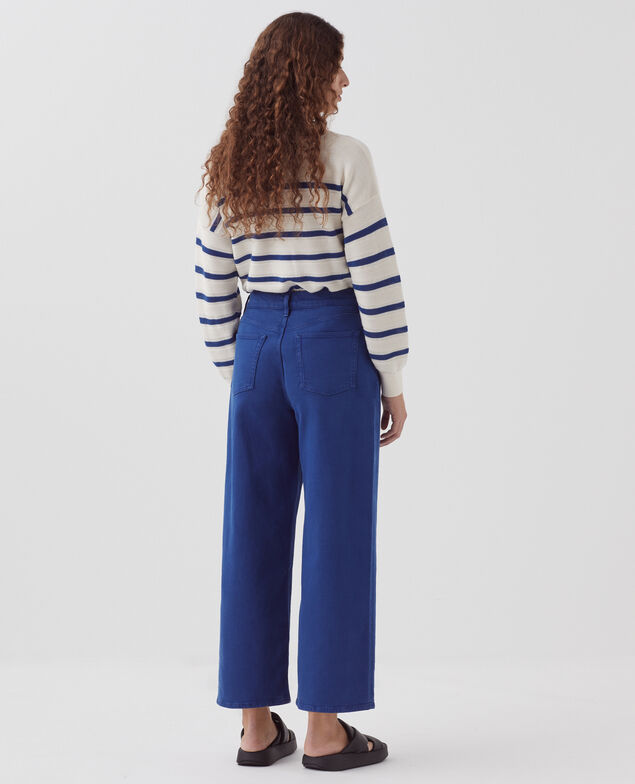 EMY - Wide cropped jeans H660 sodalite blue