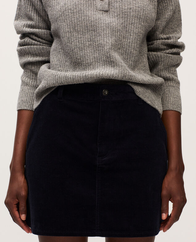 Corduroy mini skirt U690 navy