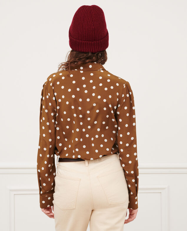 SIBYLLE - Silk shirt 8856 24 brown dots