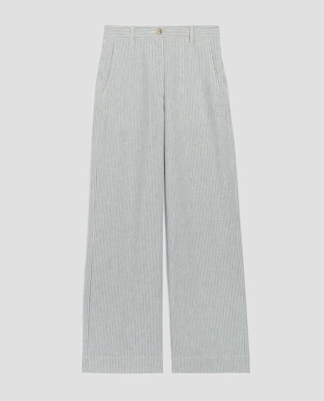 BLANDINE - Straight trousers H611 blue mini st
