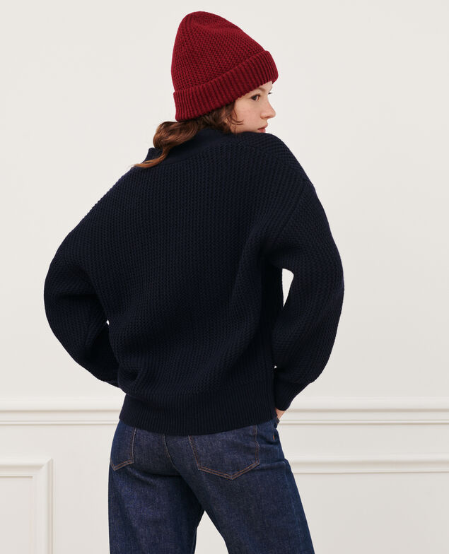 Virgin wool cardigan 8846 69 navy