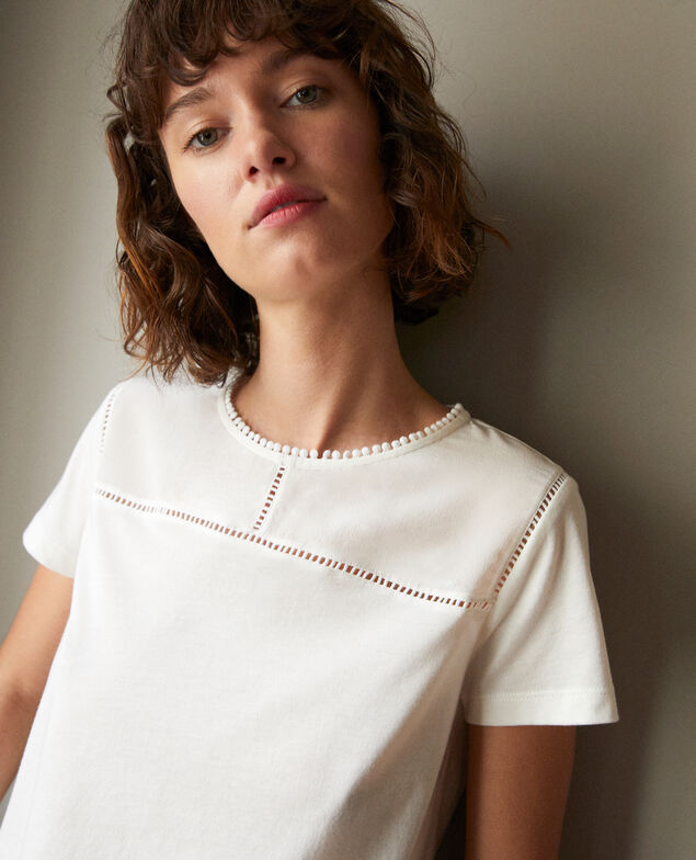 Bimaterial T-shirt White