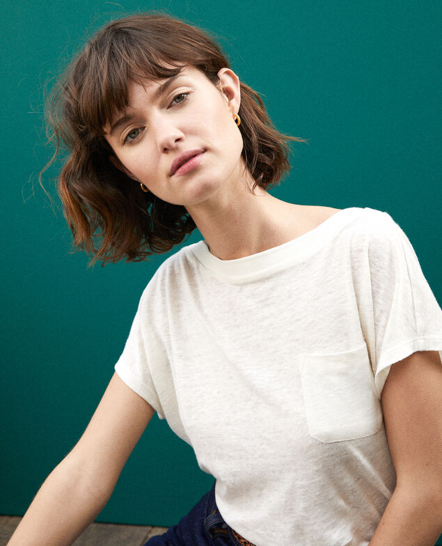 T-shirt with pocket White