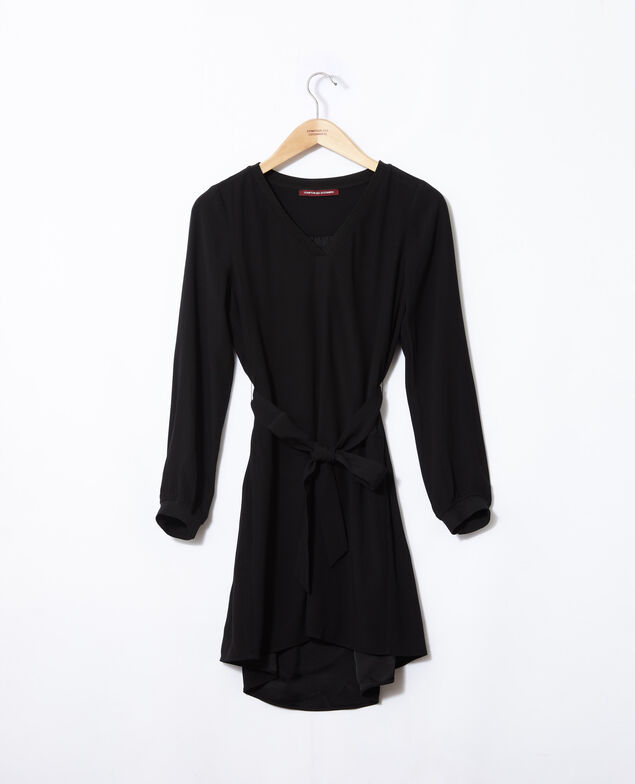 V-neck dress Black
